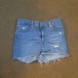 Levi’s Distressed Blue Denim Shorts